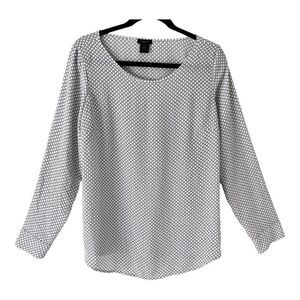 Ann Taylor Long Sleeve Semi Sheer Blouse Size Medium